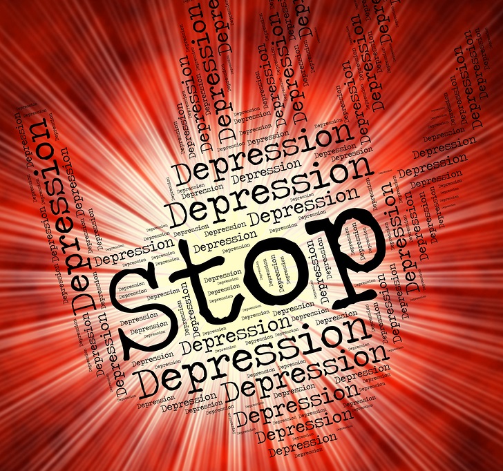 Stop Depression Representing Depressed Depressing And Prevent