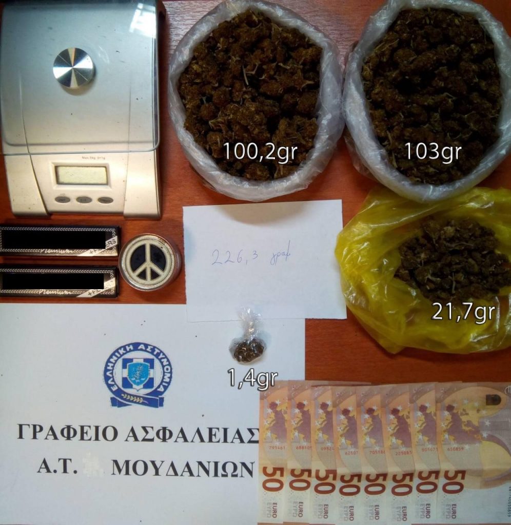 Συλλήψεις σε Πιερία και Χαλκιδική για παραβάσεις της νομοθεσίας περί ναρκωτικών