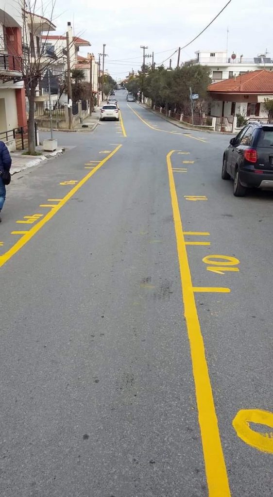 Συνεχίζονται με ταχείς ρυθμούς οι διαγραμμίσεις σε λαϊκές αγορές των δήμων του πολεοδομικού συγκροτήματος Θεσσαλονίκης