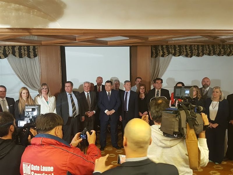 Παρουσίαση του κοινού ευρωψηφοδελτίου Λαϊκού Ορθόδοξου Συναγερμού και Πατριωτικής Ριζοσπαστικής Ένωσης
