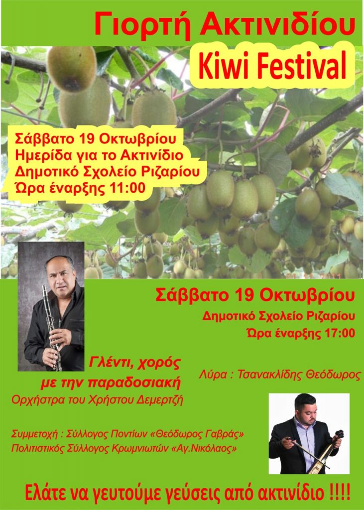 Γιορτή ακτινιδίου και ημερίδα για το ακτινίδιο στο Δ.Δ. Ριζαρίου
