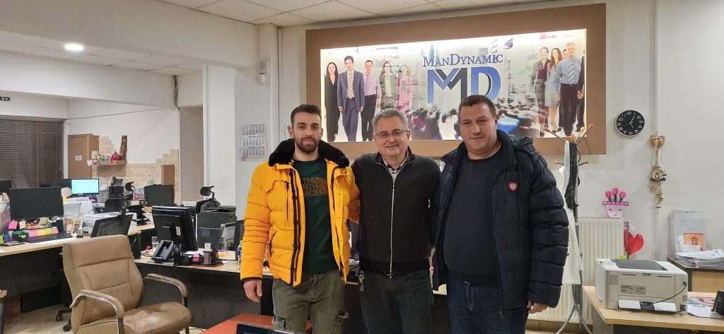 Επίσκεψη του Προέδρου του ΔΣ και του Αρχηγού του Αερωπού-ManDynamic στον επίσημο χορηγό της ομάδας