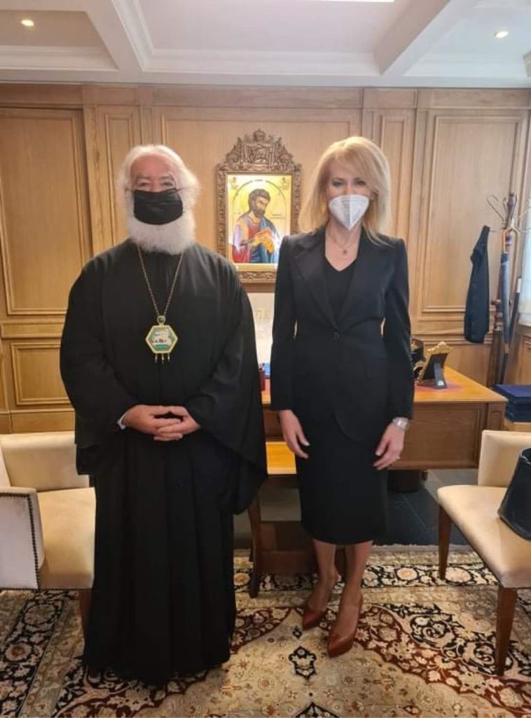 Συνάντηση Θεοδώρας Τζάκρη-Πατριάρχη Αλεξανδρείας