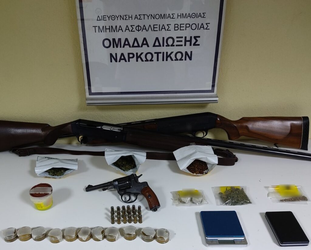 Από αστυνομικούς του Τμήματος Ασφάλειας Βέροιας συνελήφθη ένα άτομο για καλλιέργεια δενδρυλλίων κάνναβης