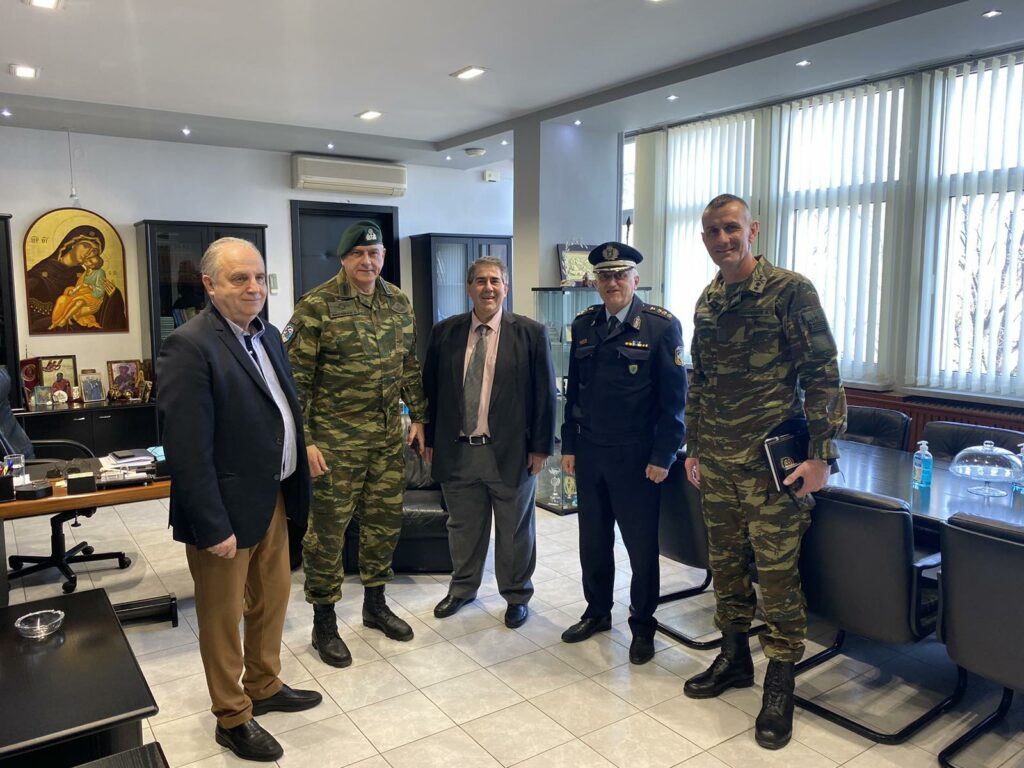 Συνάντηση γνωριμίας του Αντιπεριφερειάρχη Δάνη Τζαμτζή με τον Στρατηγό Διοικητή του Γ’ Σώματος Στρατού