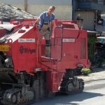 Αρχάγγελος, φρεζάρισμα δρόμου για ασφαλτόστρωση.