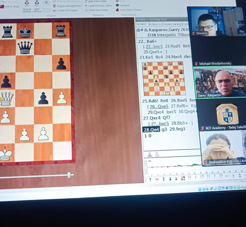 Ο Δημήτρης Ρόμπης σε διαδικτυακή διάλεξη με τον θρύλο του σκακιού, Γκάρι Κασπάροφ