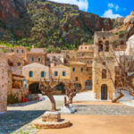 Monemvasia,,Greece,Panorama,With,Old,Houses,And,Elkomenos,Christos,Church
