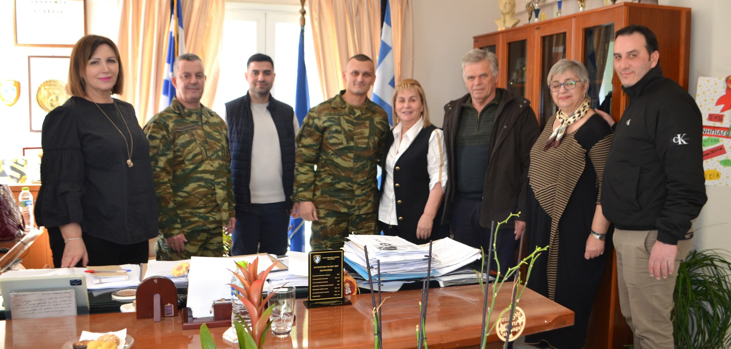 Συνάντηση της Δημάρχου Σκύδρας Κατερίνας Ιγνατιάδου με τον νέο Διοικητή ΙΙας Μ/Κ Μ.Π. Υποστράτηγο Αλέξανδρο Κουφόπουλο