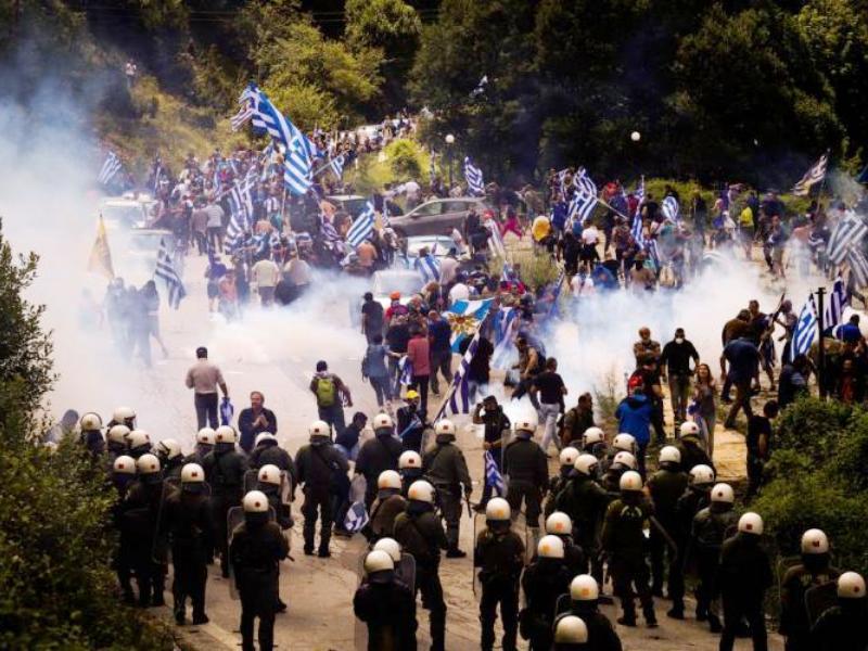Σύλλογος Μακεδονομάχων Εδέσσης/Αλμωπίας - Μνημείο Πισοδερίου κατά της Συμφωνίας των Πρεσπών
